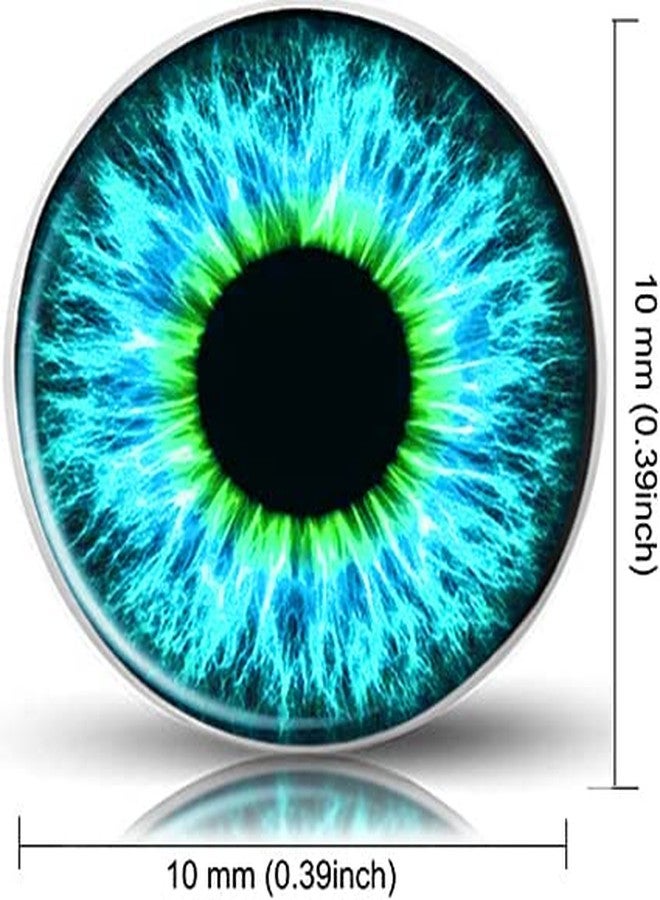 SIISPRI 316L Surgical Stainless Steel Evil Eye Earrings Round Circle Button Stud Post Earrings 10MM (black) - Image 2